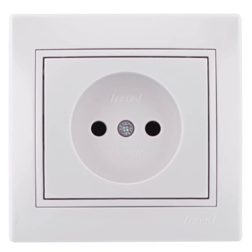 MIRA Розетка б/з керамика белая