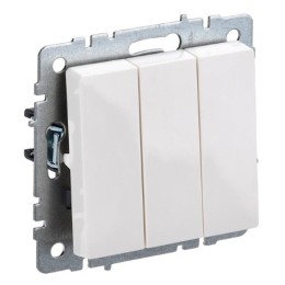 BRITE Выключатель 3-кл  10А белый  ВС10-3-0-БрБ