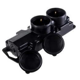Колодка 2 Гн Евро 16А, 250в IP44 каучук Р16-415 (Беларусь)