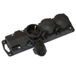 Колодка 3 Гн Евро 16А, 250в IP44 каучук Р16-381 (Беларусь)