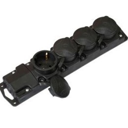 Колодка 4 Гн Евро 16А, 250в IP44 каучук Р16-467 (Беларусь)