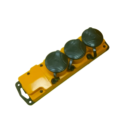 Колодка  3 Гн Евро 16А, 250в IP44 кауч. Р16-381 Желтый (Беларусь)