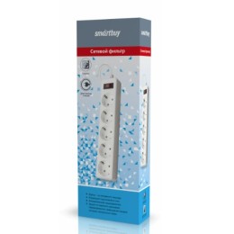 Фильтр сетевой SMARTBUY One 5Гн 10А ПВС Зх0,75 5м белый
