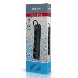 Фильтр сетевой SMARTBUY One 5Гн 10А ПВС Зх0,75 5м черный