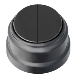 Выключатель 2-кл.  А5 6-2212 черный пласт.(РЕТРО)