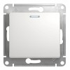 SE Glossa Бел Выключатель 1кл. c подсветкой 10А (GSL000113)