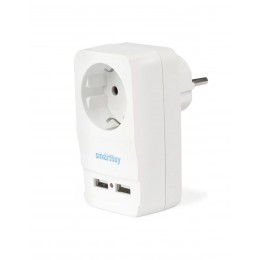 Адаптер SMARTBUY 1гн. с/з 16А, 2USB 2,1А (SBE-16-A05-USB)