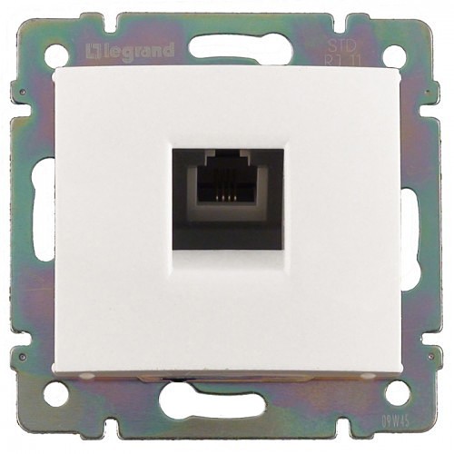 Legrand Valena белый Розетка телефон.1-ая RJ11 (механизм) 774438