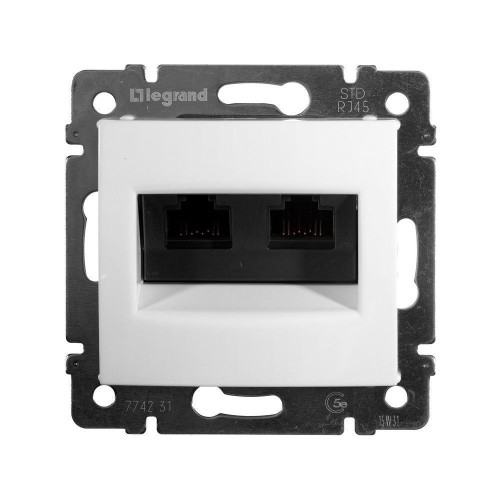 Legrand Valena белый Розетка комп. RJ45 2-ая (механизм) 774231