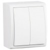 Simon15 Aqua Белый Выключатель 2кл. наружный, IP54