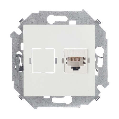 Simon15 Белый Розетка компьютерная 1-я RJ45 кат.5е