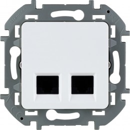 Legrand INSPIRIA Белый Розетка двойная информационная RJ45 кат.6 UTP (механизм) (673840)