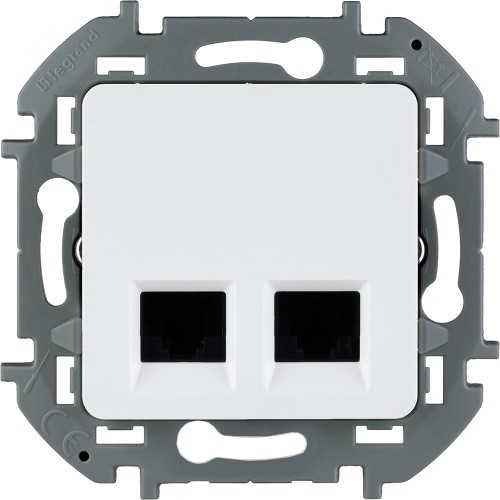 Legrand INSPIRIA Белый Розетка двойная информационная RJ45 кат.6 UTP (механизм) (673840)