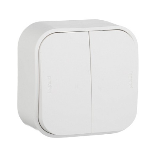 Legrand Quteo Бел Переключатель 2-клавишный 10А 782206