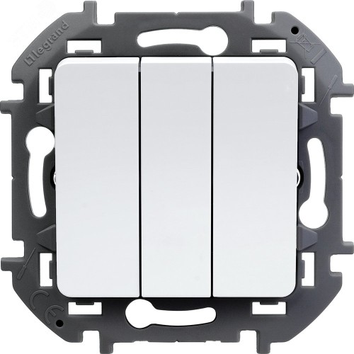 Legrand INSPIRIA Белый Выключатель 3-кл. (механизм) 10А (673640)