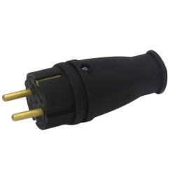 Вилка Евро В16-001 прямая каучук IP44 16А 250в (Витебск)