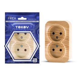 Frea Розетка 2-м о/у без з/к цвет сосна 16А